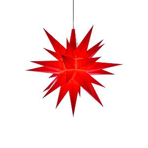 Advent Stars and Moravian Christmas Stars Herrnhuter Star A1 Herrnhuter Moravian Star A1e Red Plastic - 13 cm/5.1 inch