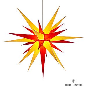 Advent Stars and Moravian Christmas Stars Herrnhuter Star I8 Herrnhuter Moravian Star I8 Yellow/Red Paper - 80cm/31 inch