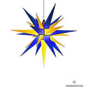 Adventssterne und Weihnachtssterne Herrnhuter Stern A7 Herrnhuter Stern A7 blau/gelb Kunststoff - Edition Oberlausitz - 68 cm