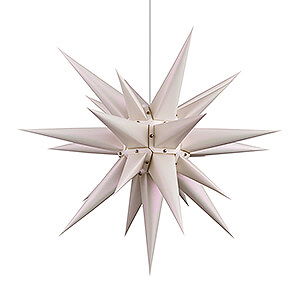 Adventssterne und Weihnachtssterne Herrnhuter Stern I6 Herrnhuter Stern I6 Papier - Edition Natur, Motiv 2025 Perlmutt wei - 60 cm