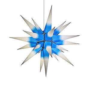 Adventssterne und Weihnachtssterne Herrnhuter Stern I6 Herrnhuter Stern I6 wei/blauer Kern Papier - 60 cm