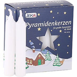 World of Light Candles High Quality Pyramid-Candles White - D=1.7 cm (0.66 Inch)