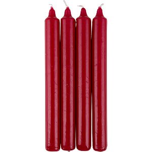 World of Light Candles High Quality Table-Candles Antique Red - D=2.0 cm (0.79 Inch)