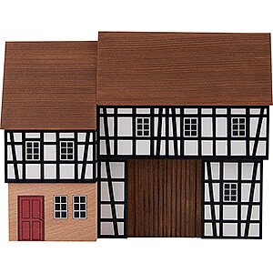 Kleine Figuren & Miniaturen Hintergrundhuser Hintergrundhaus Ackerbrgerhaus mit Toreinfahrt und Nebengebude - 16 cm