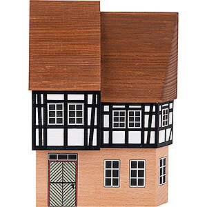 Kleine Figuren & Miniaturen Hintergrundhuser Hintergrundhaus Brgerhaus mit geteiltem Obergescho - 16 cm