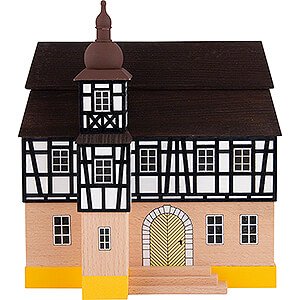Kleine Figuren & Miniaturen Hintergrundhuser Hintergrundhaus Rathaus mit Fachwerkturm - 16 cm