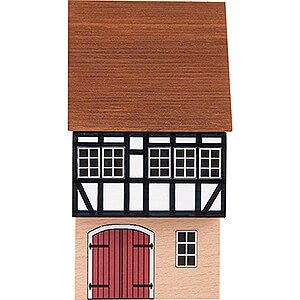 Kleine Figuren & Miniaturen Hintergrundhuser Hintergrundhaus Wohnhaus Traufhaus mit vorgekragtem OG - 16 cm