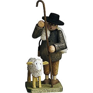 Kleine Figuren & Miniaturen Günter Reichel Figuren vom Lande Hirte mit Schaf - 7 cm