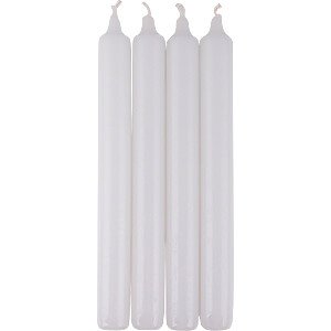 Lichterwelt Kerzen Hochwertige Tafelkerzen weiß - 2,0 cm Durchmesser