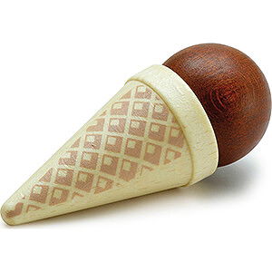 Wooden Toys Wooden Toy Shops Ice Cream Cone, Brown - 10,3 cm / 4.1 inch