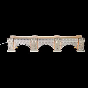 Candle Arches 120 Volt US-Standard Illuminated Stand - Augustus Bridge - 72x13x11,5 cm / 2 inch