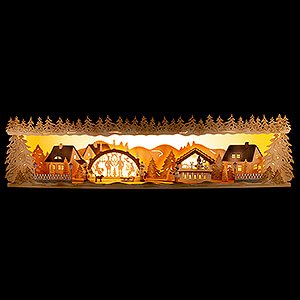 Candle Arches 120 Volt US-Standard Illuminated Stand Christmas Idyll with Candle Arch - 75x20x15 cm / 29.5x7.9x5.9 inch