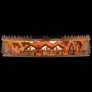 Candle Arches 120 Volt US-Standard Illuminated Stand Christmas Market - 75x20x15 cm / 29.5x7.9x5.9 inch