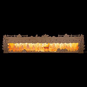 Candle Arches All Candle Arches Illuminated Stand - Forest with carved Deers - 73x16 cm / 28.7x6.3 inch