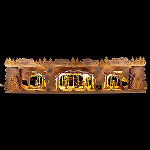 Candle Arches 120 Volt US-Standard Illuminated Stand 'Mining and Miners' - 79x20x16 cm / 31.1x7.9x6.3 inch
