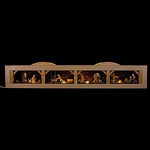 Candle Arches All Candle Arches Illuminated Stand with Undergrund Mine and Lorry Pusher - 74x11,5 cm / 30x4.5 inch