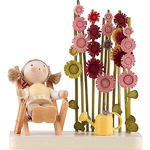 Kleine Figuren & Miniaturen Flade Flachshaarkinder Jahresfigur 2022  „Mein Lieblingsplatz“ - Edition Flade & Friends - 5,7 cm