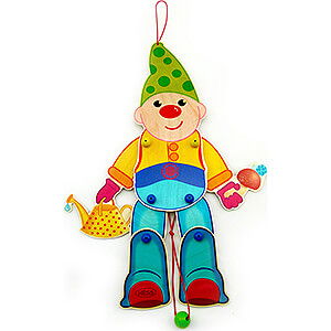 Wooden Toys Construction games Hampelmnner Jumping Dwarf - 39 cm / 15.4 inch