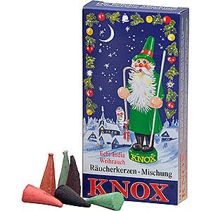 Smokers Incense Cones KNOX Incense Cones, Christmas Mix (Incense, Fir Tree, Sandel), 24 pcs.
