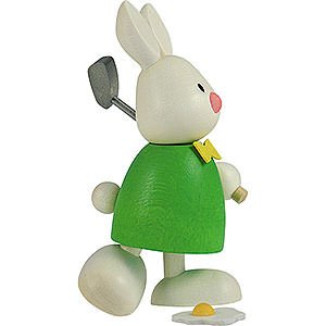Kleine Figuren & Miniaturen Max & Emma (Hobler) Kaninchen Max beim Golf - Abschlag - 9 cm