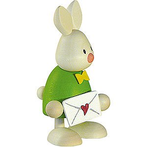 Geschenkideen Herzensangelegenheit Kaninchen Max mit Liebesbrief - 9 cm