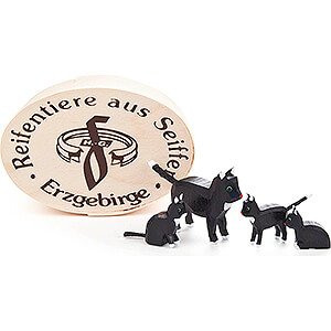 Kleine Figuren & Miniaturen Spandosen Katzenfamilie in Spandose - 3,5 cm