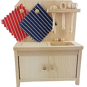 Holzspielzeug Puppenhuser Puppenhauszubehr Kchenschrank mit Lffelbord