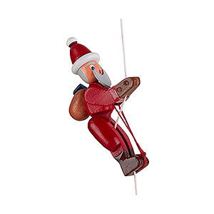 Holzspielzeug Bau- und Legespiele Hampelmnner Kletterfigur Klettermax Weihnachtsmann - 6,5 cm