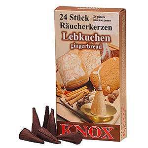 Smokers Incense Cones Knox Incense Cones - Ginger Bread