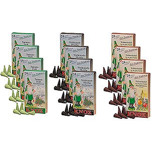 Smokers Incense Cones Knox Incense Cones - Mega set - 3x4 boxes with the most famous Knox fragrances