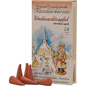 Ruchermnner Rucherkerzen Knox Rucherkerzen - Original Erzgebirgische Rucherkerzen - Weihnachtsapfel