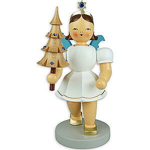 Weihnachtsengel Kurzrockengel medium farbig (Blank) Kurzrockengel mit Bumchen mit Preciosa Kristallen, farbig - Sonderedition - 22 cm