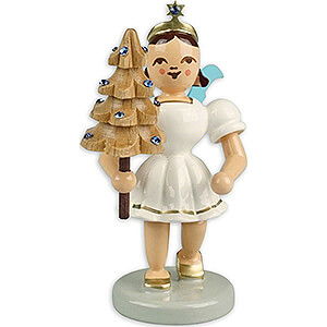 Weihnachtsengel Kurzrockengel farbig (Blank) Kurzrockengel mit Bumchen mit Preciosa Kristallen, farbig - Sonderedition - 6,6 cm