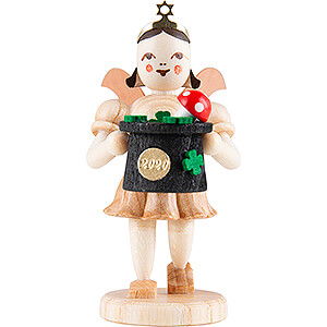 Weihnachtsengel Kurzrockengel (Blank) Kurzrockengel mit Zauberhut, Jahresedition 2020, natur - 6,6 cm