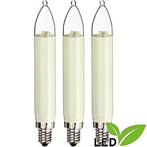 Lichterwelt Ersatzlampen LED-Kleinschaftkerze - Sockel E10 - warmwei - 0,1-0,3W