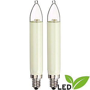 Lichterwelt Ersatzlampen LED-Kleinschaftkerze - Sockel E10 - warmweiß - 0,1-0,3W