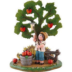 Kleine Figuren & Miniaturen Hubrig Vier Jahreszeiten Landidyll Apfelernte - 10x13 cm