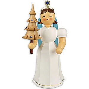 Weihnachtsengel Faltenlangrockengel medium farbig (Blank) Langrockengel mit Bumchen mit Preciosa Kristallen, farbig - Sonderedition - 22 cm
