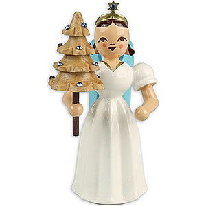 Weihnachtsengel Faltenlangrockengel farbig (Blank) Langrockengel mit Bumchen mit Preciosa Kristallen, farbig - Sonderedition - 6,6 cm