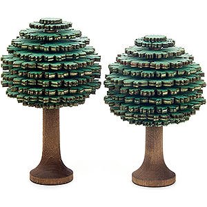 Small Figures & Ornaments Decorative Trees Layered Trees - Leaf Trees Green - 2 pieces - 10 cm / 3.9 inch