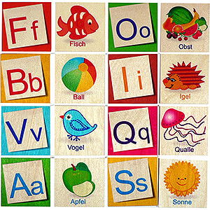 Wooden Toys Construction games Letter Memo ABC - 5 cm / 2 inch