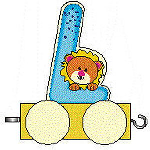 Wooden Toys Decoration and more Letter Train L - 7 cm / 2.8 inch