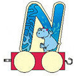 Wooden Toys Decoration and more Letter Train N - 7 cm / 2.8 inch