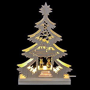 Lichterwelt Lichterspitzen Lichterspitze Mini-Baum Weihnachtssnger - 23,5x15,5x4,5 cm