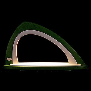 Candle Arches Blank Candle Arches Light Arch without Figurines - Asymmetrical Green/White - 52x29,7 cm / 20.5x11.7 inch