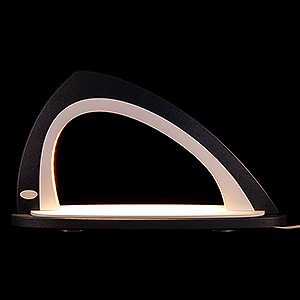 Candle Arches Blank Candle Arches Light Arch without Figurines - Asymmetrical Grey/White - 52x29,7 cm / 20.5x11.7 inch