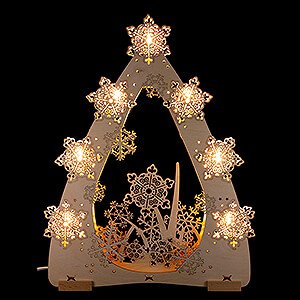 Candle Arches All Candle Arches Light Triangle - Ice Stars - 31x40,5 cm / 12.2x15.9 inch