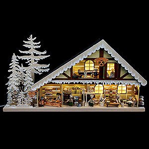 World of Light Lighted Houses Lighted House Bakery with White Frost - 70x38 cm / 28x15 inch