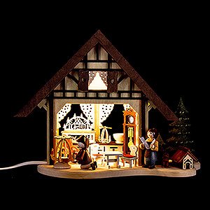 World of Light Lighted Houses Lighted House - Christmas Parlor - 17 cm / 6.7 inch