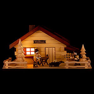 World of Light Lighted Houses Lighted House - Forest Lodge - 13,5 cm / 5.3 inch